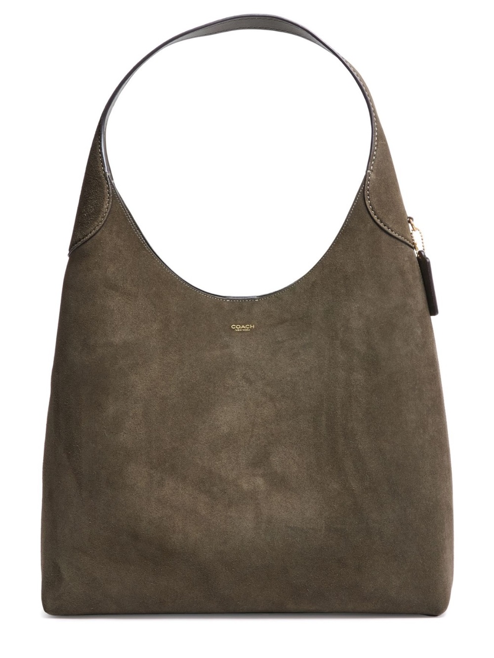 Coach Olive Green Suede Hobo Shoulder Bag
